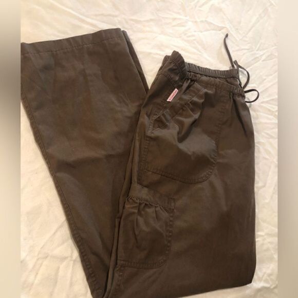 White Cross Chocolate Brown Boot Flare Cargo style Cotton Pants - Picture 4 of 15